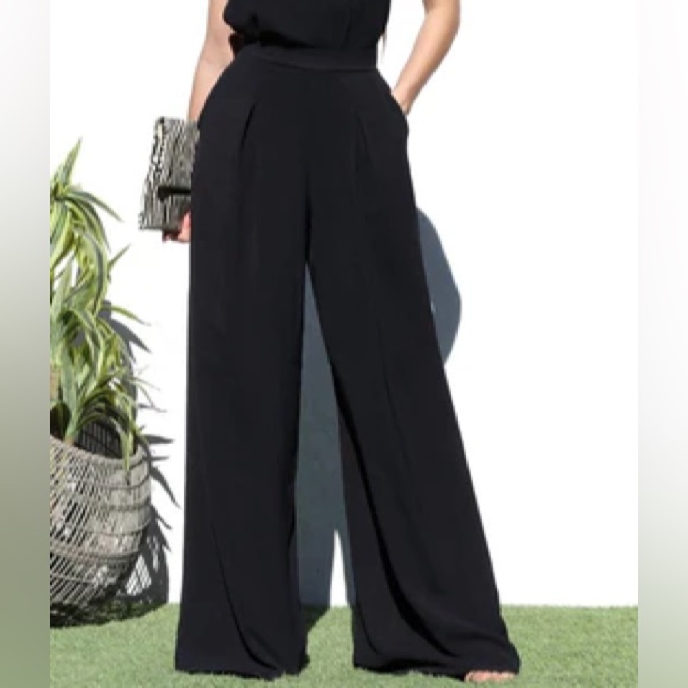 Unbranded Polyester Wide-leg Women’s Pants High waistband 2XL